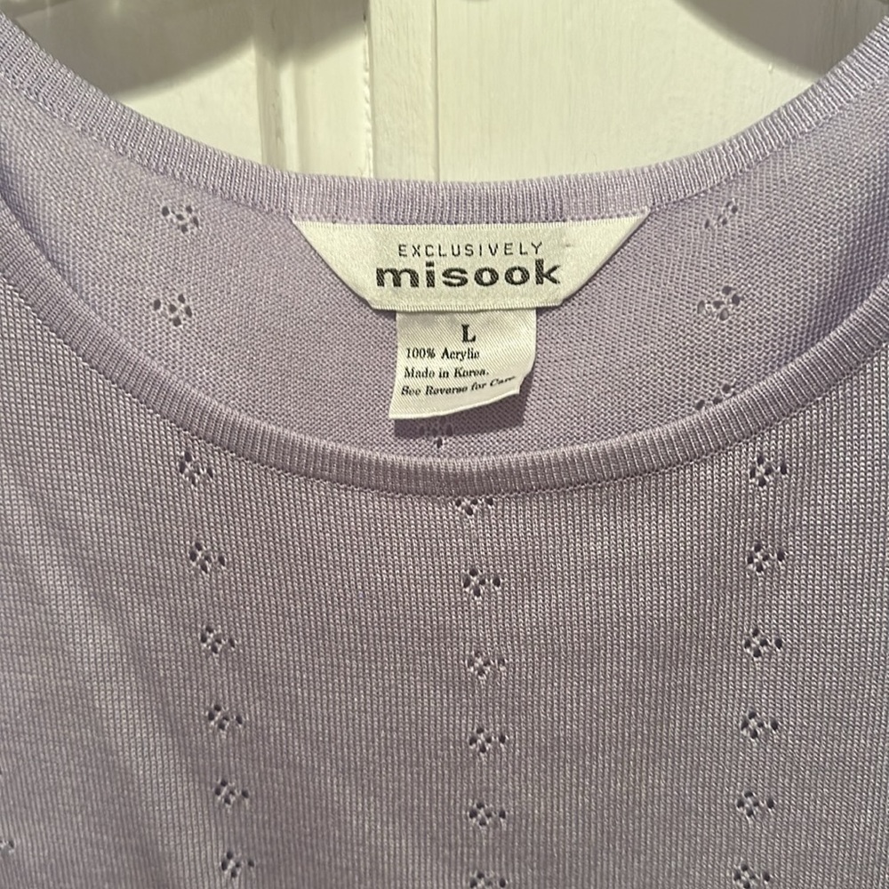 Misook two piece set lavender purple skirt and top beautiful!! 🤩✨💜